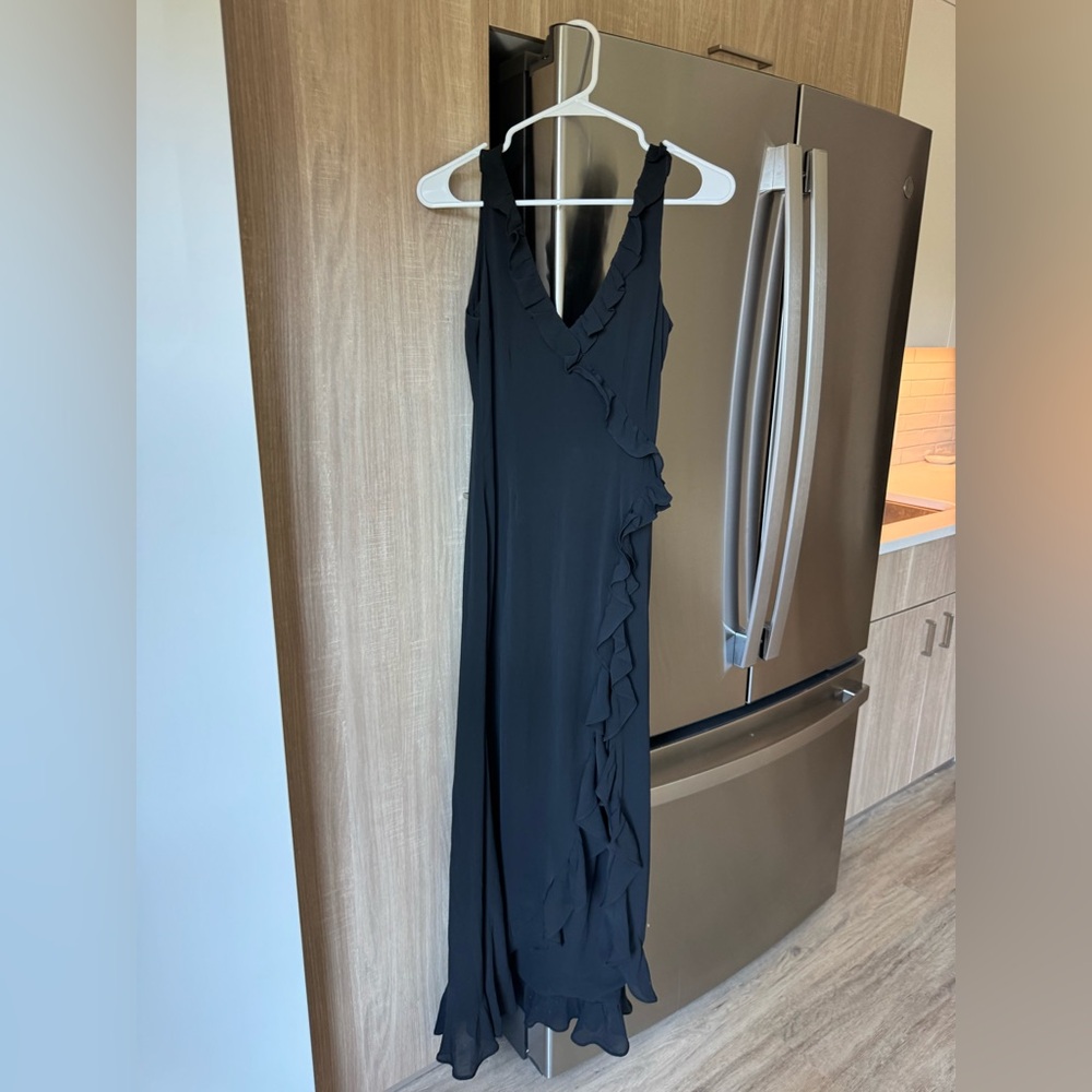 Elegant Black Ruffle Dress